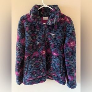 Columbia multicolour Aztec print sherpa zip jacket